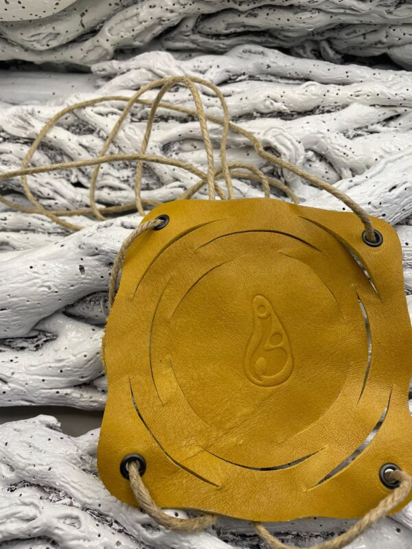Photophore jaune moutarde